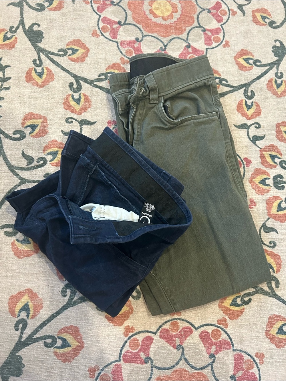 ORIGIN USA Men Pants in Olive Green and Navy Blue